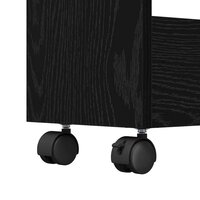 Smalle Opbergtrolley Zwart Eiken 60 x 22 x 80 cm Bewerkt hout 8