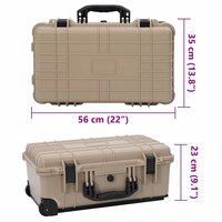 Harde bagagekoffer Zand 56 x 35 x 23 cm Polypropyleen en ABS 9