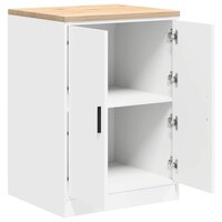 Garagekast 60x51x85 cm massief grenenhout wit 5