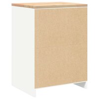 Garagekast 60x51x85 cm massief grenenhout wit 8