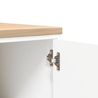 Garagekast 60x51x85 cm massief grenenhout wit 9