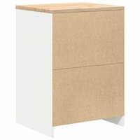 Garagekast 60x51x85 cm massief grenenhout wit 8