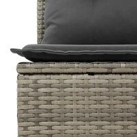 Bankstel met kussen 5 pcs Grijs poly rattan 7
