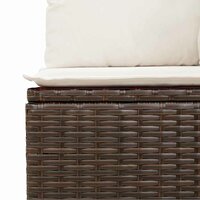 Bankstel 3 pcs Bruin poly rattan 5