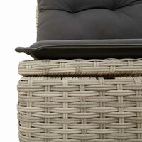 Bankstel 3 pcs Lichtgrijs poly rattan 6