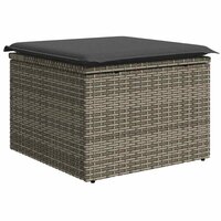 Bankstel 4 pcs Grijs poly rattan 6
