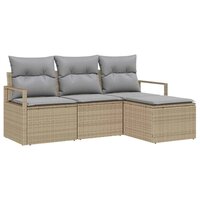 Bankstel 4 pcs Beige poly rattan 2