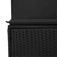 Bankstel 4 pcs Zwart poly rattan 7