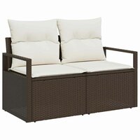 Bankstel 4 pcs Bruin poly rattan 4