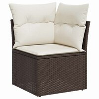 Bankstel 4 pcs Bruin poly rattan 6