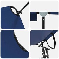 Opvouwbare zonnebed Blauw 190 x 57 x 81 cm oxford 7