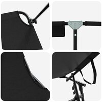 Opvouwbare zonnebed Zwart 190 x 57 x 81 cm oxford 7