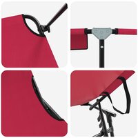 Opvouwbare zonnebed Rood 190 x 57 x 81 cm oxford 7