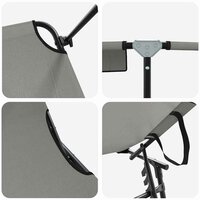 Opvouwbare zonnebed Grijs 190 x 57 x 81 cm oxford 7