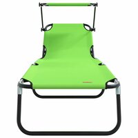 Opvouwbare zonnebed Groen 190 x 57 x 81 cm oxford 4