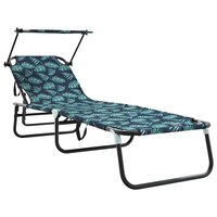 Opvouwbare zonnebed Multikleur 190 x 57 x 81 cm oxford 2