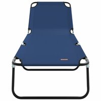 Opvouwbare zonnebed Blauw 188 x 57 x 86,5 cm Polyester 4