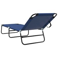 Opvouwbare zonnebed Blauw 188 x 57 x 86,5 cm Polyester 6