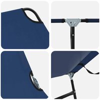 Opvouwbare zonnebed Blauw 188 x 57 x 86,5 cm Polyester 7