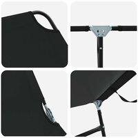 Opvouwbare zonnebed Zwart 188 x 57 x 86,5 cm Polyester 7
