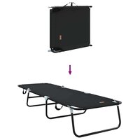 Opvouwbare zonnebed Zwart 188 x 57 x 86,5 cm Polyester 8