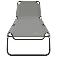 Opvouwbare zonnebed Grijs 188 x 57 x 86,5 cm Polyester 4