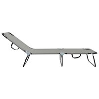 Opvouwbare zonnebed Grijs 188 x 57 x 86,5 cm Polyester 5