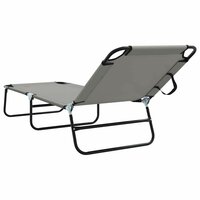 Opvouwbare zonnebed Grijs 188 x 57 x 86,5 cm Polyester 6