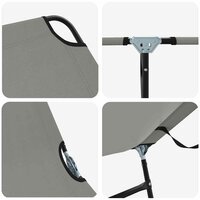 Opvouwbare zonnebed Grijs 188 x 57 x 86,5 cm Polyester 7