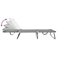 Opvouwbare zonnebed Grijs 188 x 57 x 86,5 cm Polyester 9