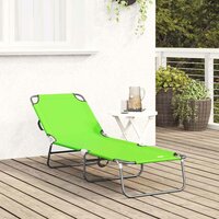 Opvouwbare zonnebed Groen 188 x 57 x 86,5 cm Polyester 3