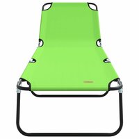 Opvouwbare zonnebed Groen 188 x 57 x 86,5 cm Polyester 4