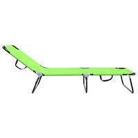 Opvouwbare zonnebed Groen 188 x 57 x 86,5 cm Polyester 5