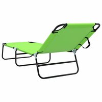 Opvouwbare zonnebed Groen 188 x 57 x 86,5 cm Polyester 6