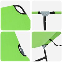 Opvouwbare zonnebed Groen 188 x 57 x 86,5 cm Polyester 7