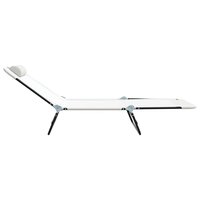Opvouwbare zonnebed Cr&egrave;me 182 x 55 x 85,5 cm Textileen 5