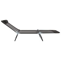 Opvouwbare zonnebed Zwart 182 x 55 x 85,5 cm Textileen 5