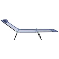Opvouwbare zonnebed Marineblauw 182 x 55 x 85,5 cm Textileen 5