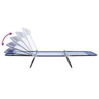 Opvouwbare zonnebed Marineblauw 182 x 55 x 85,5 cm Textileen 9