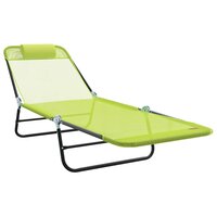 Opvouwbare zonnebed Groen 182 x 55 x 85,5 cm Textileen 2