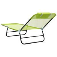 Opvouwbare zonnebed Groen 182 x 55 x 85,5 cm Textileen 6