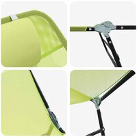 Opvouwbare zonnebed Groen 182 x 55 x 85,5 cm Textileen 7