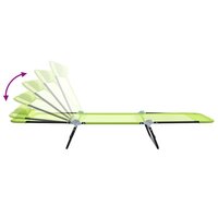 Opvouwbare zonnebed Groen 182 x 55 x 85,5 cm Textileen 9