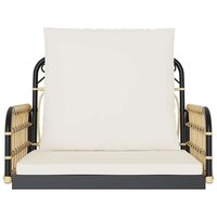 Schommelstoel met kussens 63x58x39 cm poly rattan en staal 4