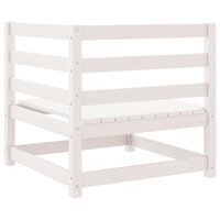 Tuinbank 2-zits met kussens massief grenenhout wit 4