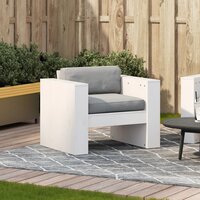 Tuinbank 79x60x62 cm massief grenenhout wit 3