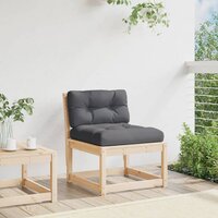 Tuinbank met kussens massief grenenhout 3