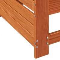 Tuinbank met armleuning en klaptafel grenenhout wasbruin 8