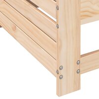 Tuinbank met armleuning en kussen massief grenenhout 8