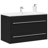 Wastafelkast Zwart Eiken 80x38,5x48 cm Engineered Wood 4